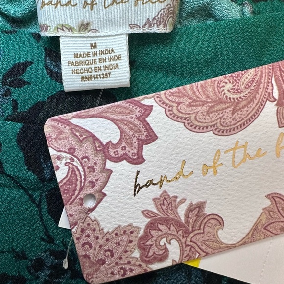 Band of gypsies Etta emerald green boho cottage core midi skirt M NWT - Picture 10 of 11